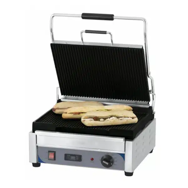 Grill panini grand premium rainurée - rainurée