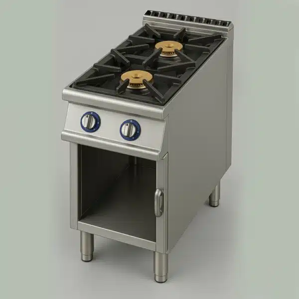 Cuisinière à gaz professionnelle - 2 feux vifs