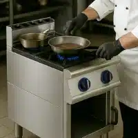 Cuisinière à gaz 2 feux vifs sur baie libre