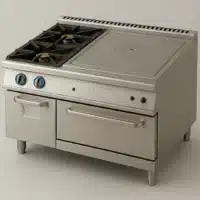 Cuisinière à gaz professionnelle avec plaque coup-de-feu