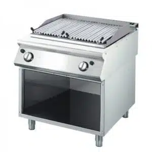 Grillade pierre de lave gaz 70/80 GRL, en acier inoxydable, 15 kW