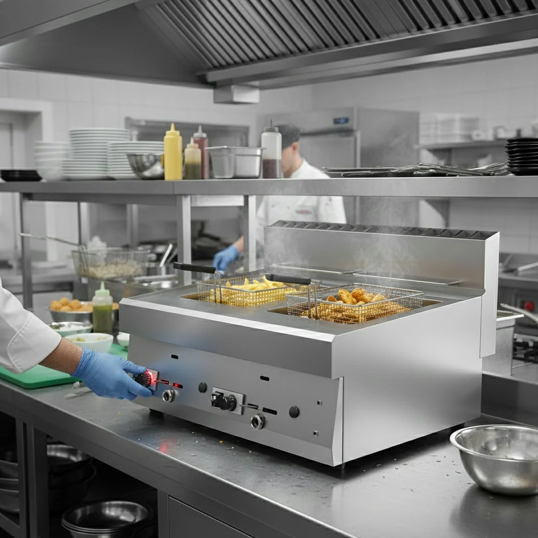 Friteuse à poser gaz 65/70 FRG 2 x 8 litres 12.6 kW