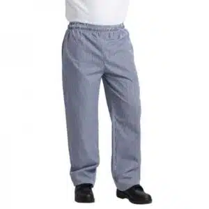 Pantalon chef unisexe Whites Chefs Clothing, carreaux bleus, tailles L - XL