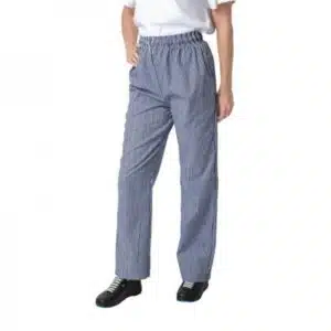 Pantalon chef unisexe Whites Chefs Clothing, carreaux bleus et blancs
