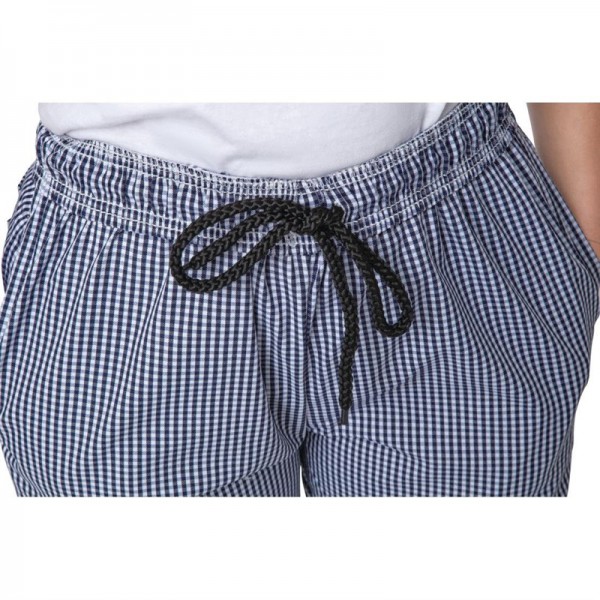 Pantalon chef unisexe Whites Chefs Clothing, carreaux bleus et blancs