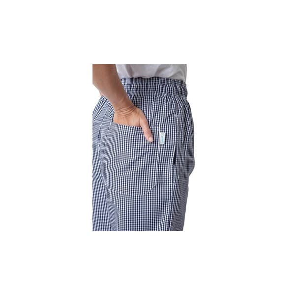 Pantalon chef unisexe Whites Chefs Clothing, carreaux bleus et blancs