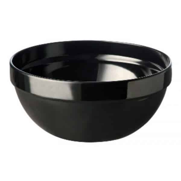 Bols ronds en mélamine noir aspect porcelaine
