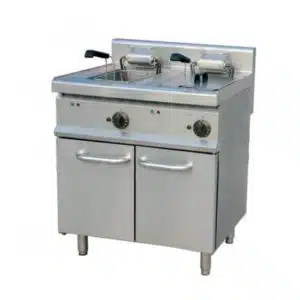 Friteuse électrique, cuve avec angles arrondies, 2 x 20 L