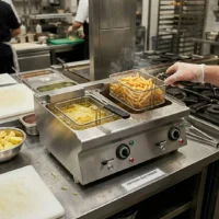 Friteuse Électrique Professionnelle 2 Cuves