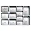 Plats inox pour vitrines réfrigérées profondeur 740 mm, bac à foie C6