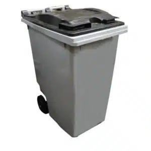 Container à déchet sur roues, polyéthylène haute densité (HDPE), 360 L, L 620 x P 85 x H 1090 mm