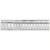 Plats inox pour vitrines réfrigérées profondeur 700 mm, pans coupés, présentation type E6
