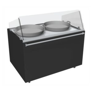 Vitrine à plats cuisinés service traditionnel, avec une longueur de 1450 mm