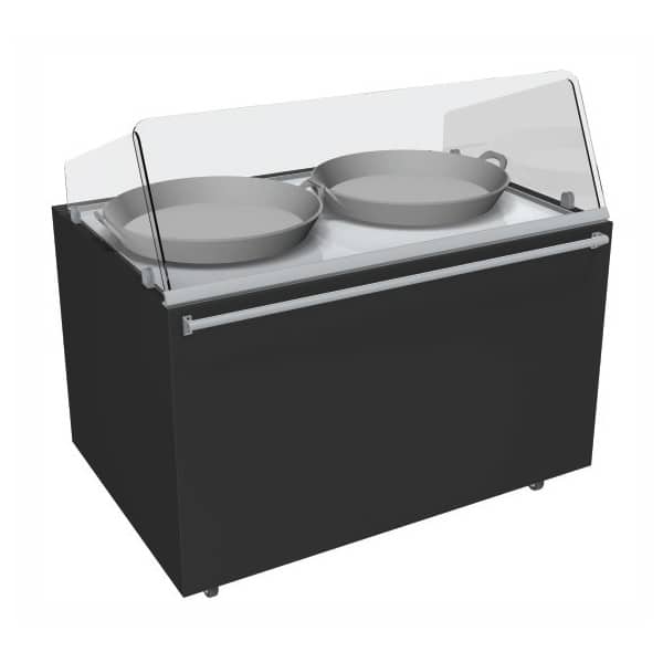 Vitrine à plats cuisinés service traditionnel, avec une longueur de 1450 mm