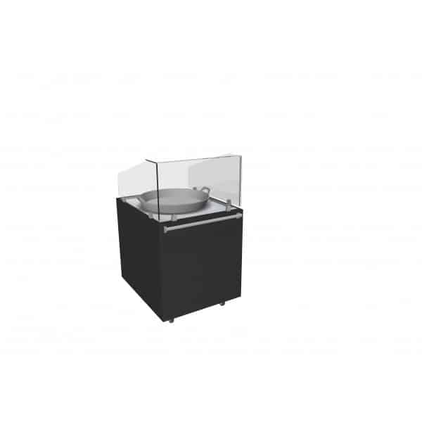 Vitrine à plats cuisinés service traditionnel, 1 poêlon, 3 kw, L 800 x P 1000 x H 860/1310 mm