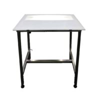 Table de filetage avec tube fluorescent 36 W, en inox AISI 304