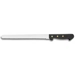 Couteaux pour pâté en croûte lame microdentée avec une manche ABS noir avec rivets