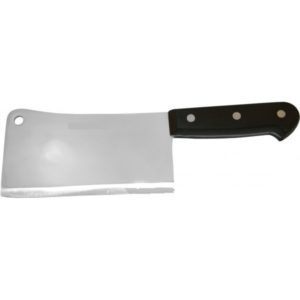 Couperet charcutier avec manche ABS noir avec rivets, longueur 190 mm