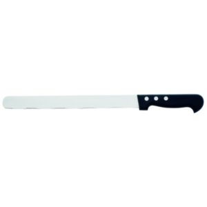 Couteaux à pâté feuilletée lame dents fines, manche ABS noir avec rivets