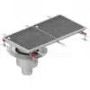 Caniveau de sol sortie verticale avec grilles inox