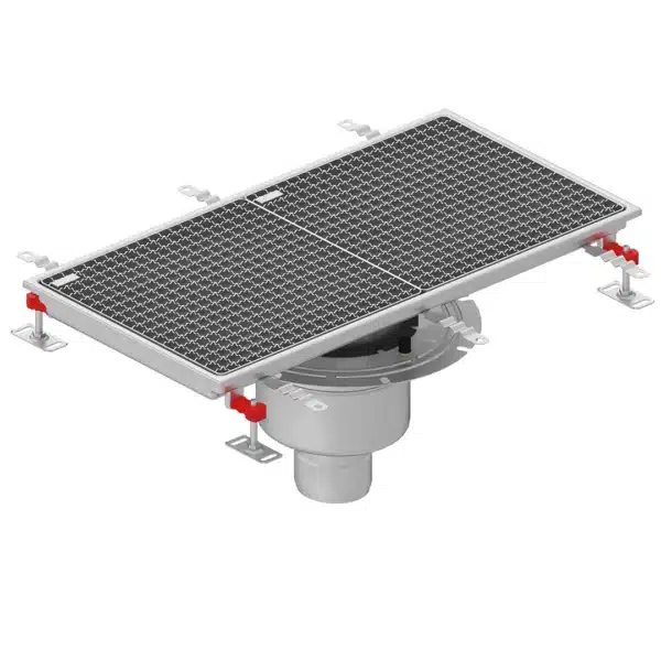 Caniveau inox téléscopique sortie verticale