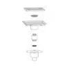 Caniveau avec cuvette réglable inox sortie verticale
