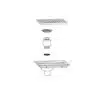 Caniveau avec cuvette monobloc inox sortie verticale décentrée