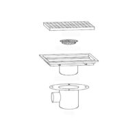 Caniveau de sol inox professionnel avec cuvette réglable