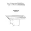 Caniveau avec cuvette monobloc inox sortie horizontale centrée