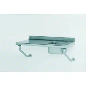 Table du chef suspendue TS 15N, sans robinet, largeur 700 mm, bac à droite, L 400 x P 400 x H 250 mm