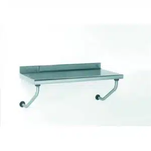 Table inox suspendue sur-mesure , à dosseret, largeur 700 mm