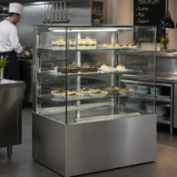 Vitrine réfrigérée en inox AISI 304 modèle MAP CUBE COLD