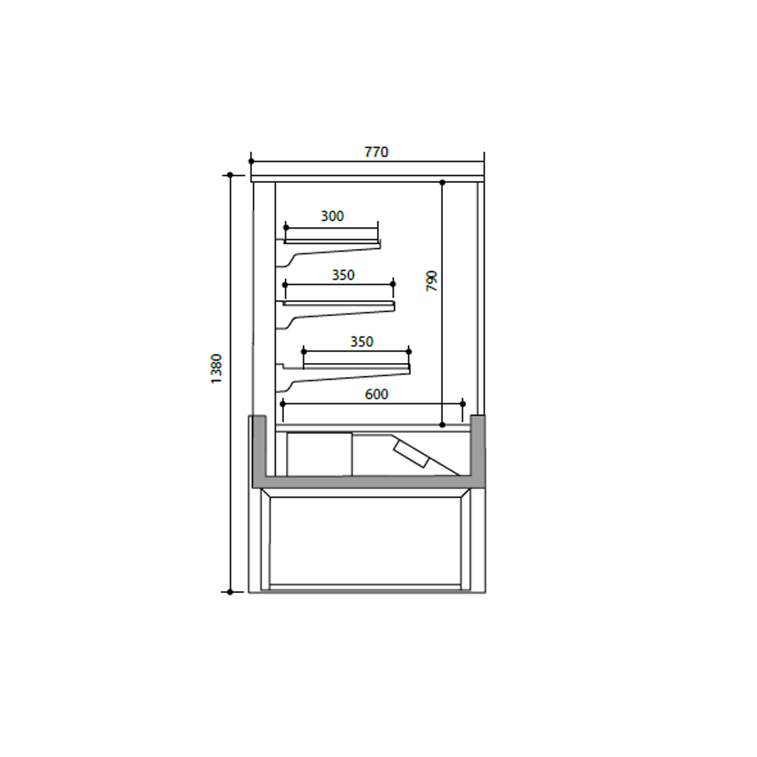 Vitrine comptoir