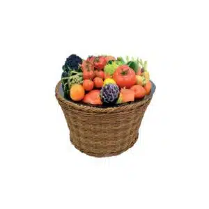 Panier rond imitation osier, ø 325 x H-205 mm