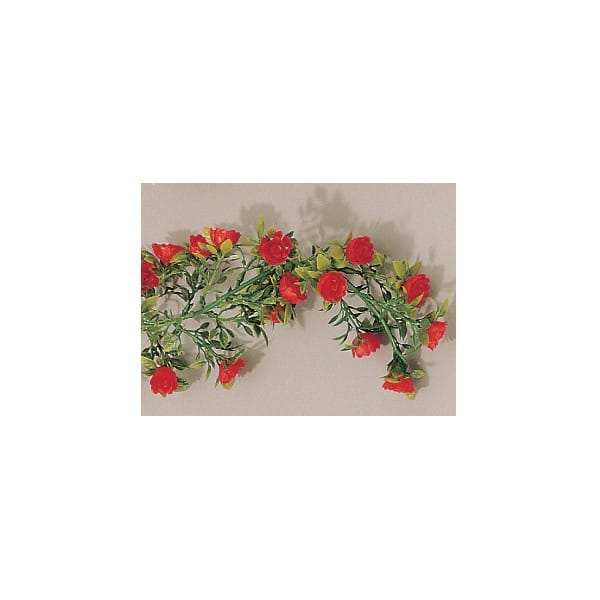 Guirlande pour vitrine roses rouges longueur 1850 mm