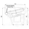 Etal à poissons, à froid ventilé, libre-service sans groupe, acier inoxydable, largeur 1140 mm