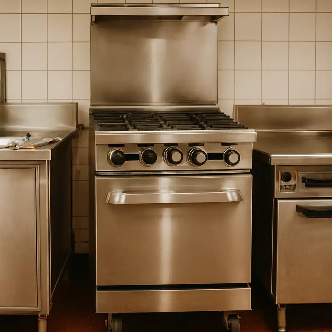 Fourneau 4 feux vifs de 8 kw sur four à gaz