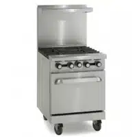 Fourneau 4 feux vifs de 8 kw sur four à gaz