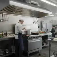 Fourneau Professionnel 6 Feux Vifs de 8 kW avec Four à Gaz