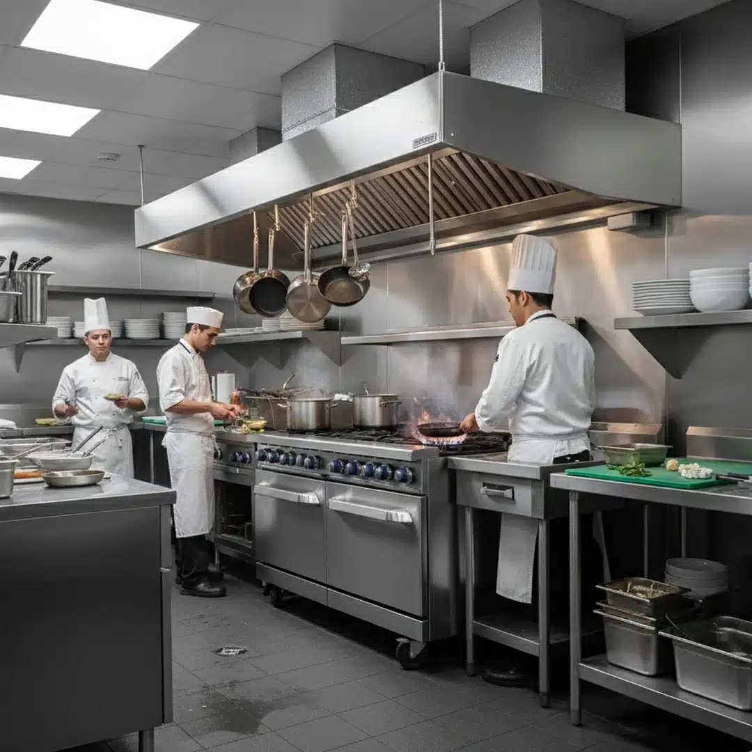 Fourneau Professionnel 8 Feux Vifs de 8kW avec 2 Fours à Gaz