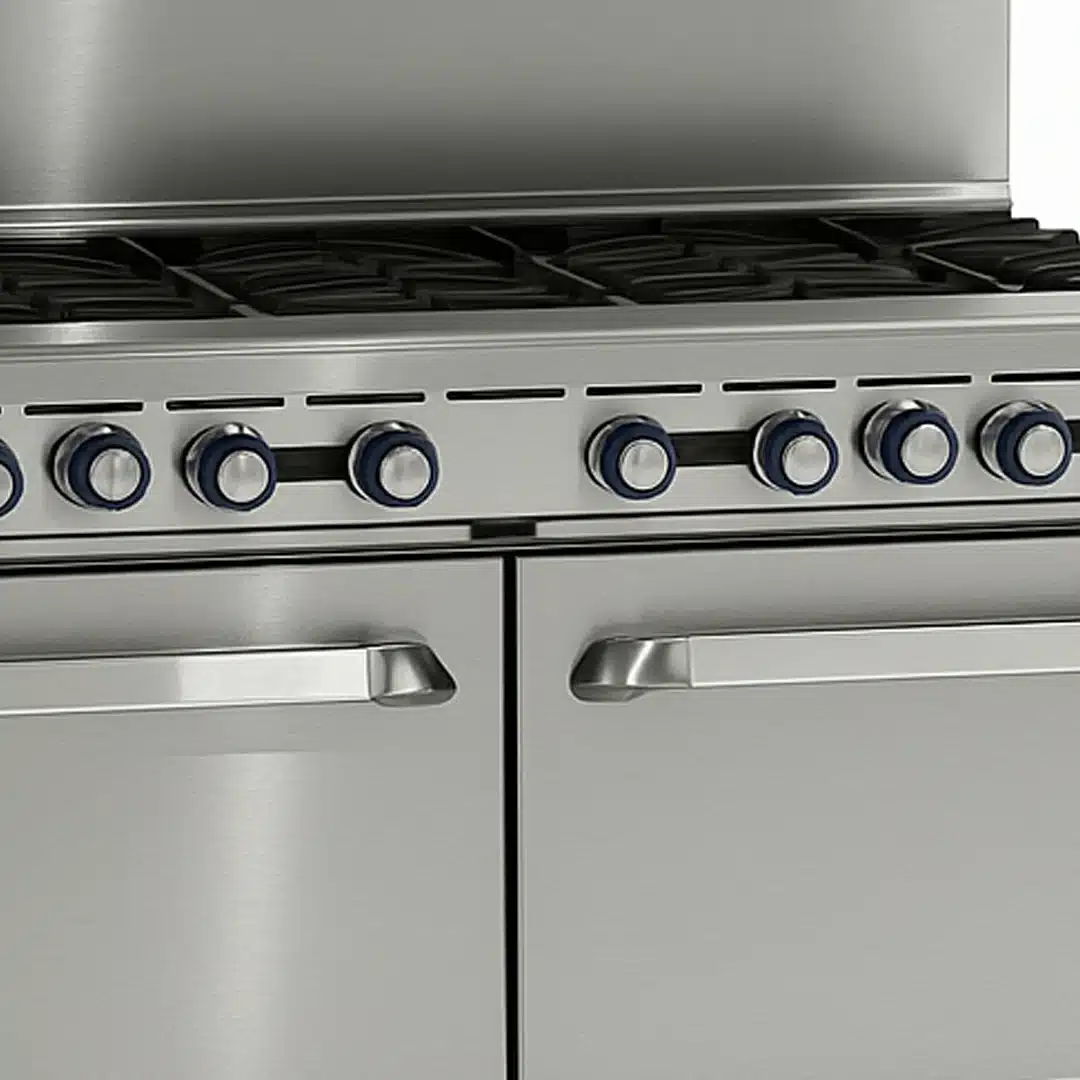 Fourneau Professionnel 8 Feux Vifs de 8kW avec 2 Fours