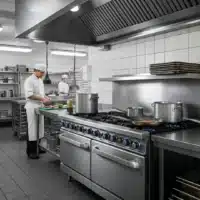 Fourneau Professionnel 10 Feux Vifs sur 2 Fours à Gaz