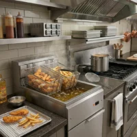 Friteuse électrique avec résistances fixes capacité 27 litres