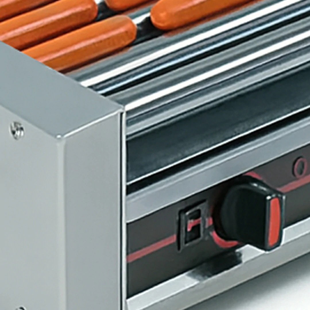 Grill saucisses rotatif, profondeur 413 mm