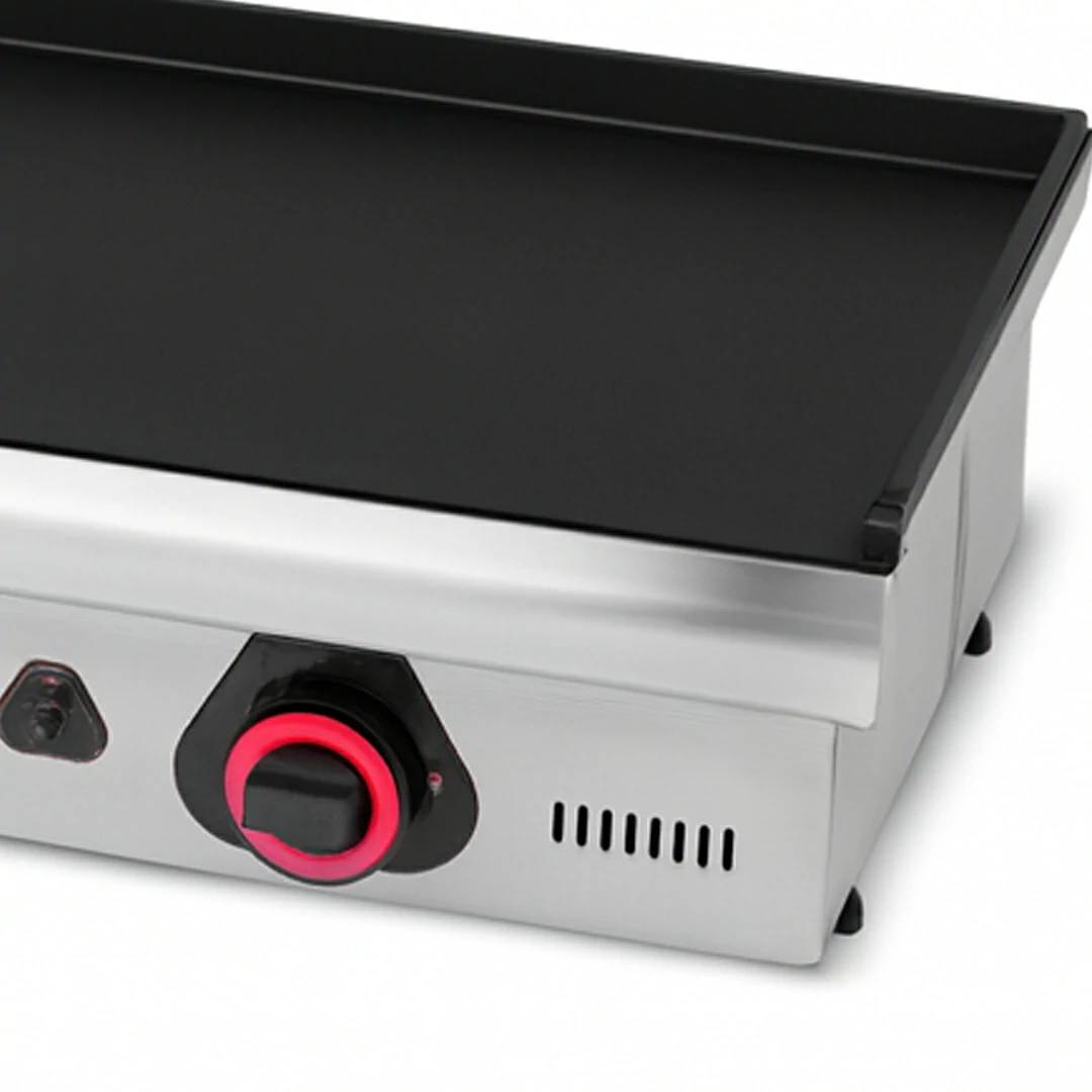 Plaque à snacker à gaz lisse en acier série ECO