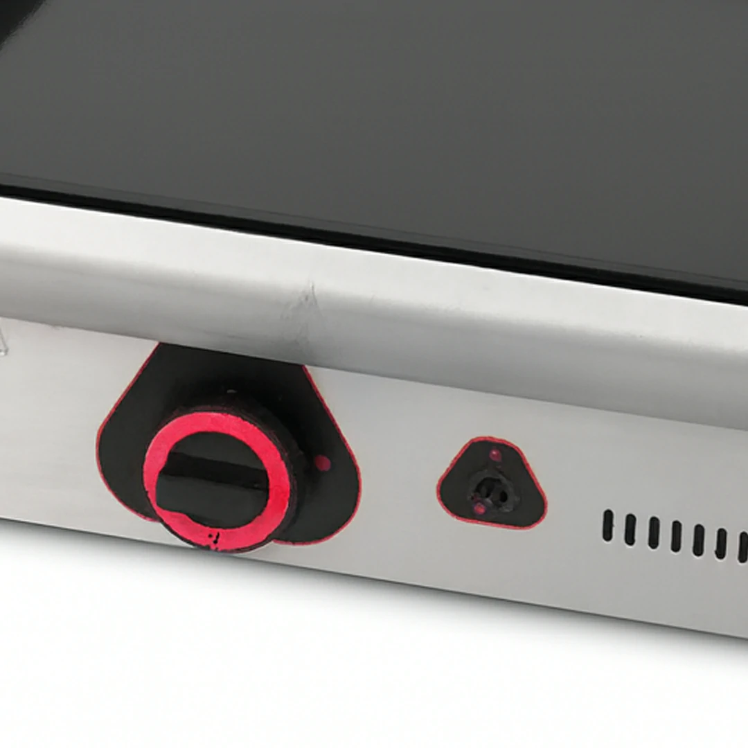 Plaque à snacker à gaz lisse en acier