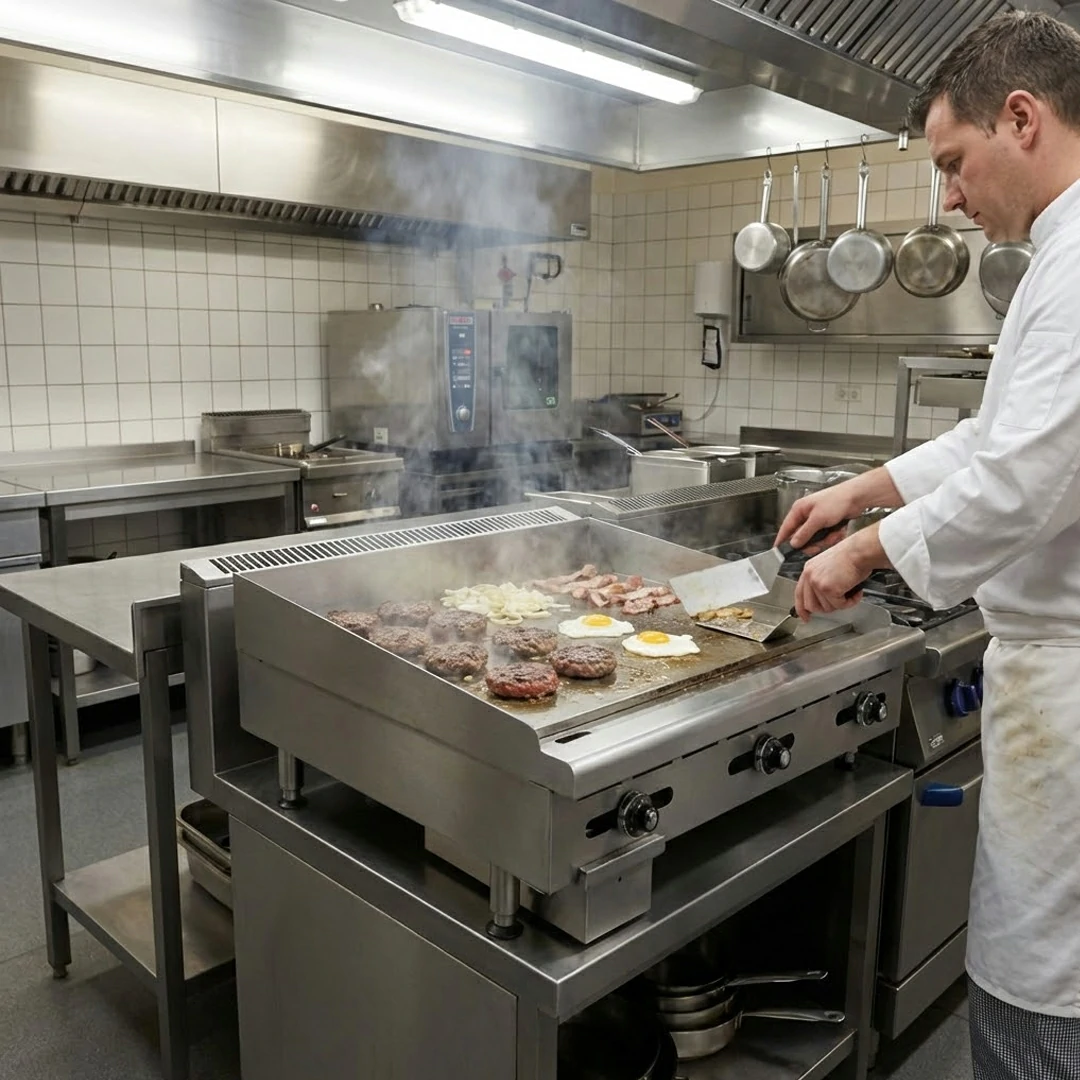 Plaque de cuisson haute puissance avec modèle à gaz 3 brûleurs