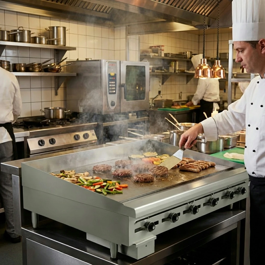 Plaque de cuisson haute puissance à gaz 6 brûleurs