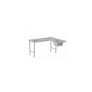 Table de tri avec départ en angle, en acier inoxydable, 1600 mm