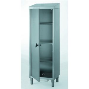 Armoire à fond en pointe de diamant, pour produits d’entretien et balais, sans séparation